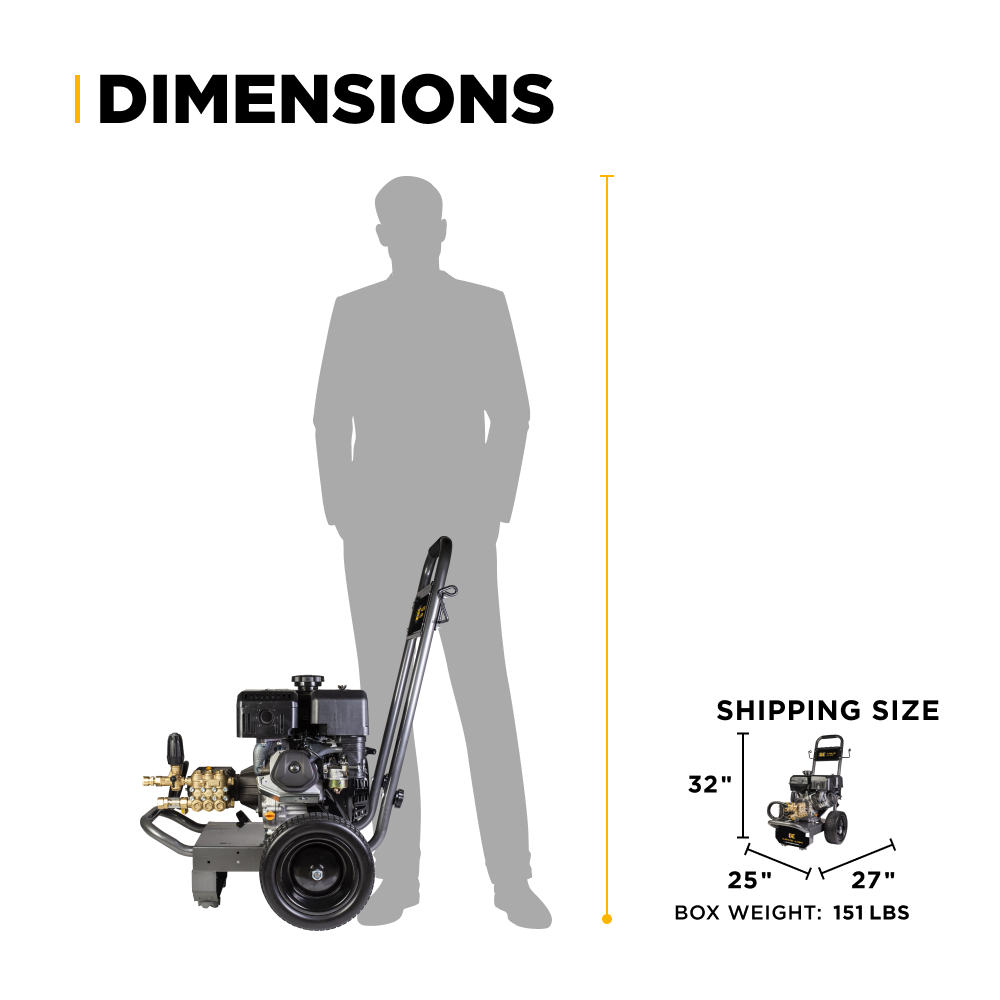 4,400 PSI 4.2 GPM Cold Water Gas Pressure Washer - B4415PCS