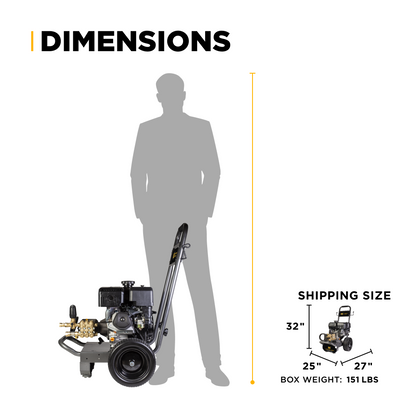 4,400 PSI 4.2 GPM Cold Water Gas Pressure Washer - B4415PCS