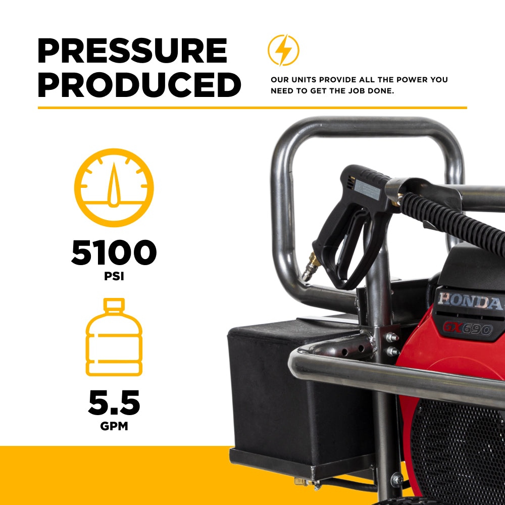 5,000 PSI 5.0 GPM Cold Water Gas Pressure Washer - B5024HEBAS