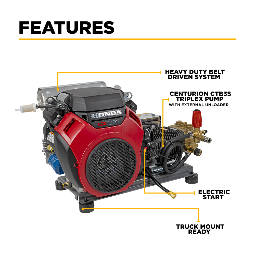 5,000 PSI 5.0 GPM Cold Water Gas Pressure Washer - B5024HETBAS