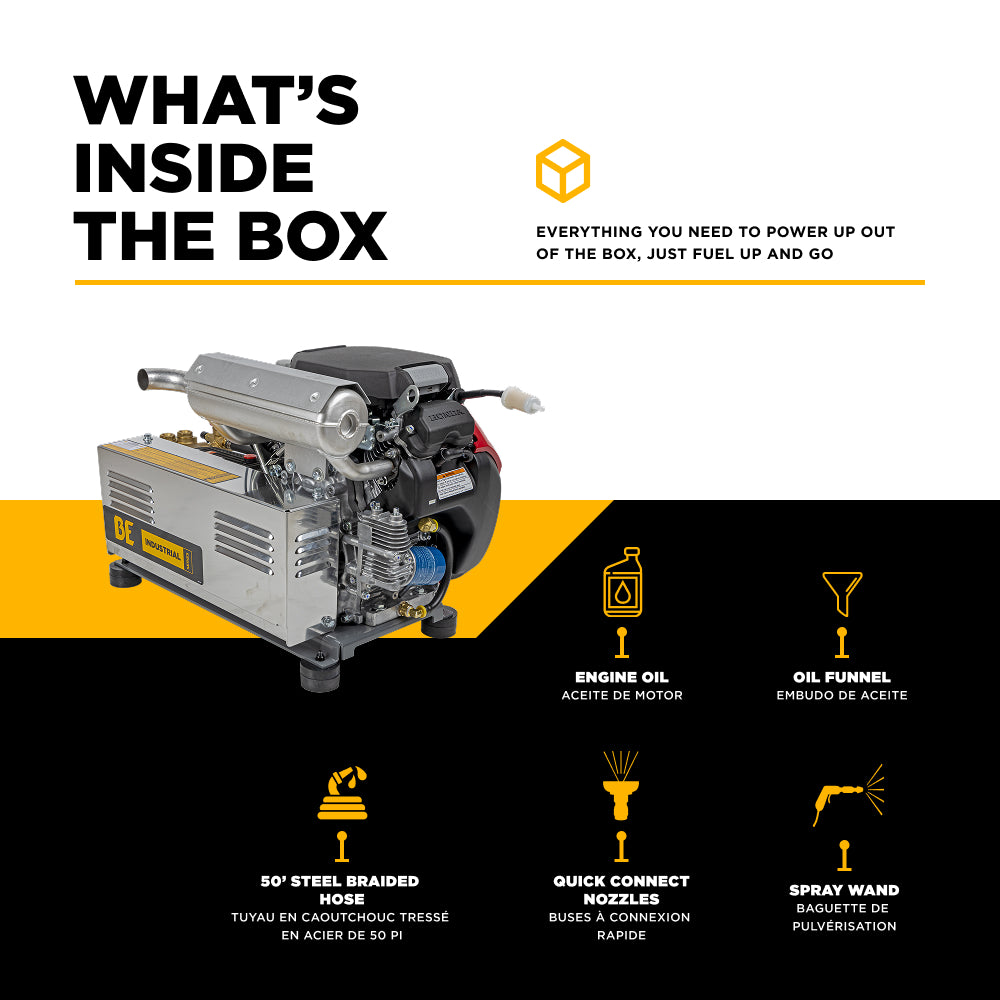 5,000 PSI 5.0 GPM Cold Water Gas Pressure Washer - B5024HETBAS