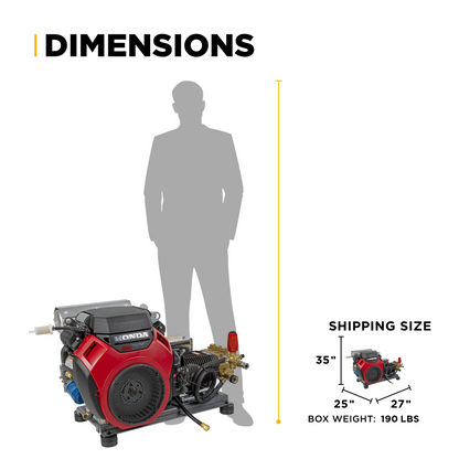 5000PSI 5.0GPM Cold Water Gas Pressure Washer - B5024HETBCS