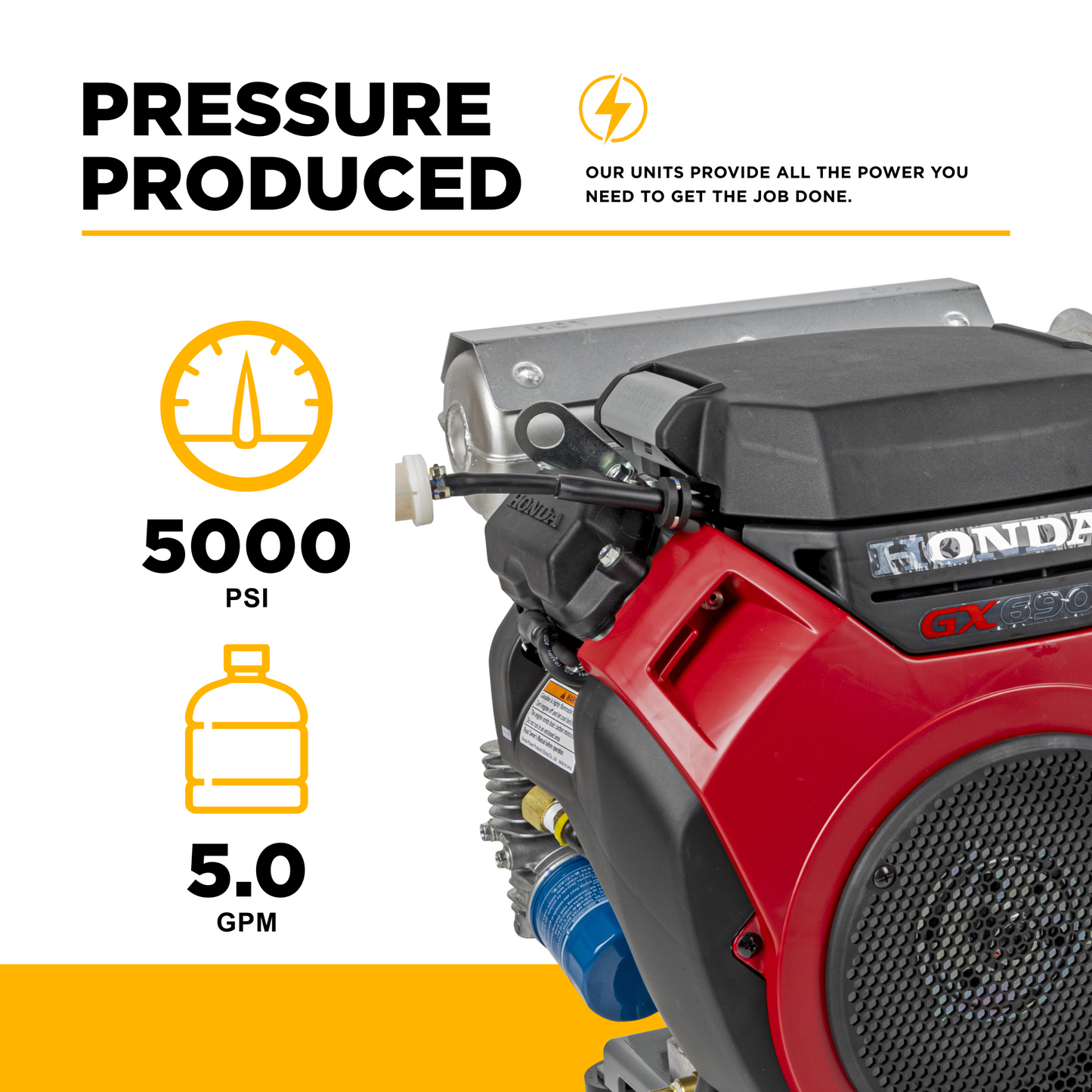 5000PSI 5.0GPM Cold Water Gas Pressure Washer - B5024HETBCS