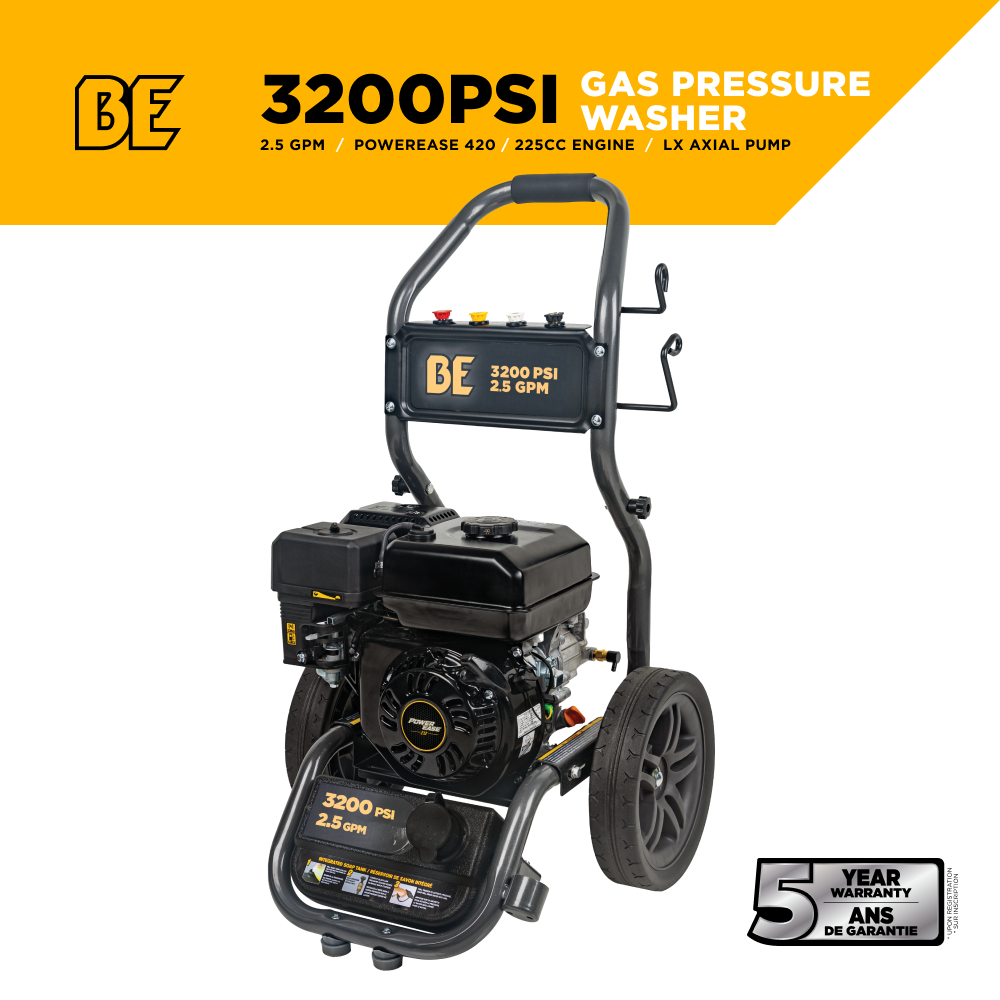 3200PSI 2.5GPM Cold Water Gas Pressure Washer - BE327PX