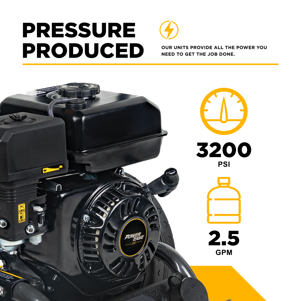 3200PSI 2.5GPM Cold Water Gas Pressure Washer - BE327PX