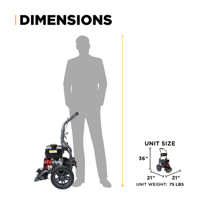 3400PSI 2.5GPM Cold Water Gas Pressure Washer - BE3465KX