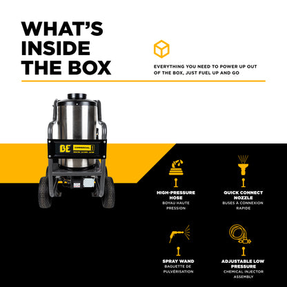 1,500 PSI 2.0 GPM Hot Water Pressure Washer with TechTop Motor and AR Triplex Pump - HW152EA