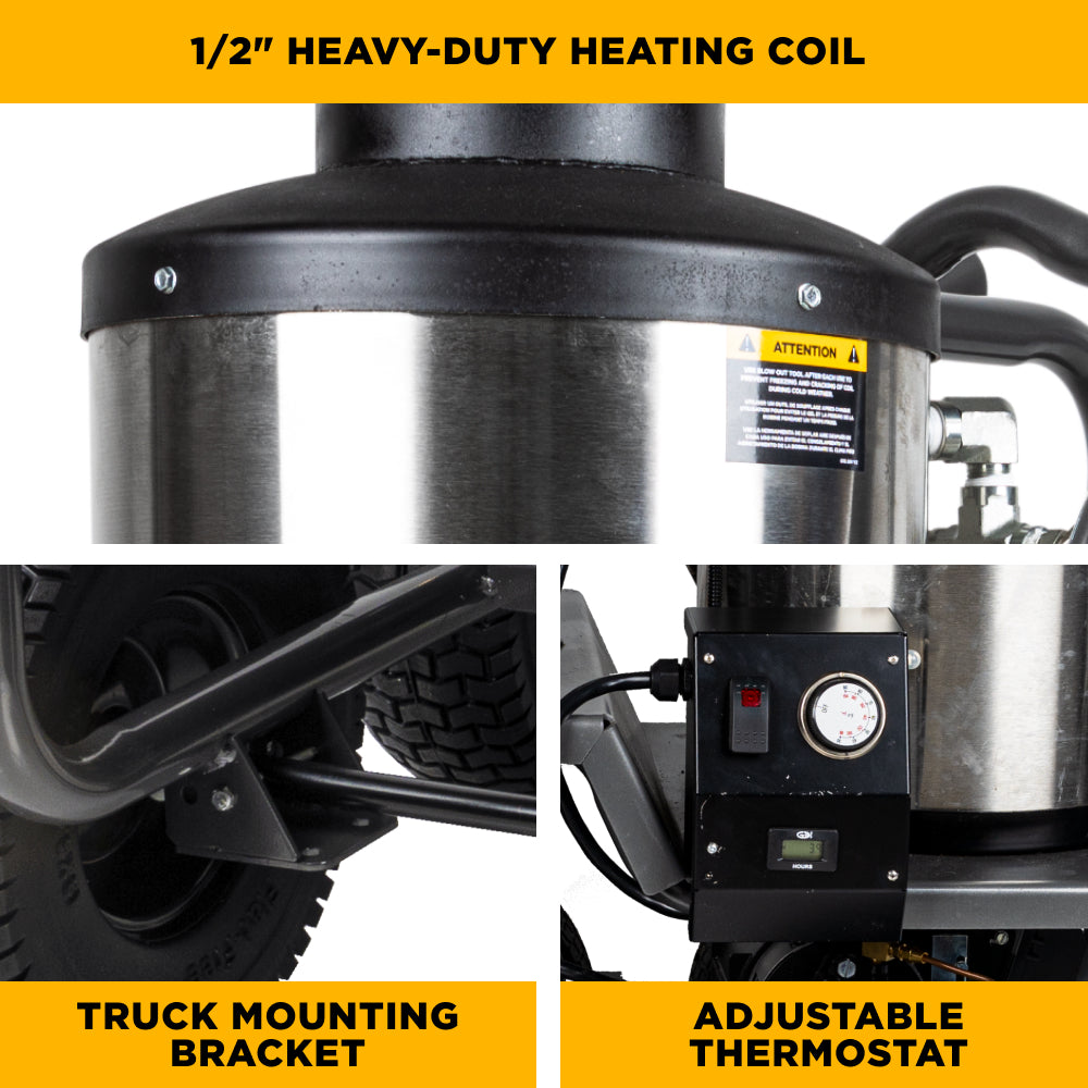 2,000 PSI - 3.5 GPM Hot Water Electric Pressure Washer with Triplex Pump - HW205EBA