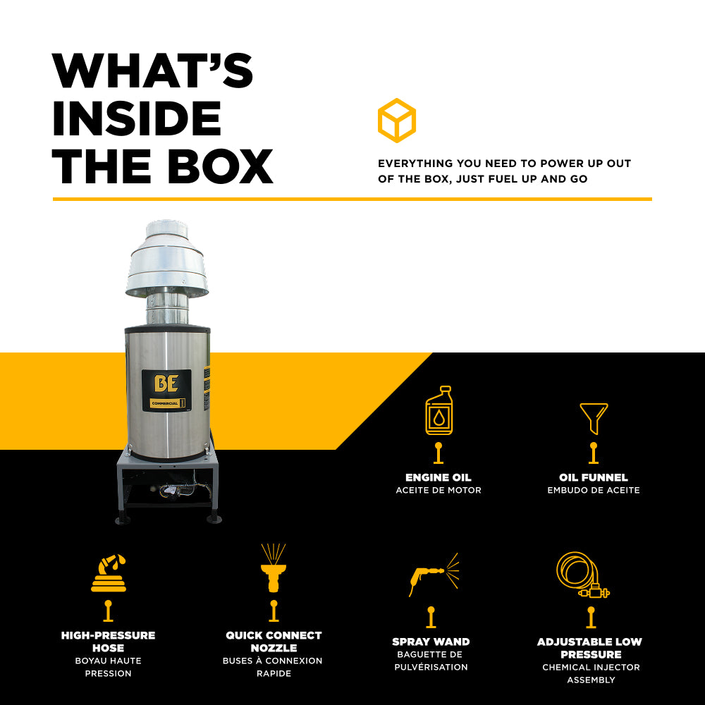 2,700 PSI 4.6 GPM 7.5 HP Hot Water Pressure Washer with Baldor Motor and AR Triplex Pump - HW2775E1CNG