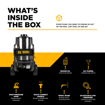 3,600 PSI - 2.5 GPM Hot Water Pressure Washer - HW3665HA