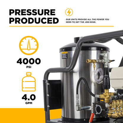 PW, CHAUD, 389CC, 4000PSI, 4GPM