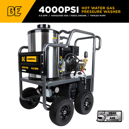 4,200 PSI - 4.0 GPM Hot Water Pressure Washer with Vanguard 400 Engine and AR Triplex Pump - HW4214VA