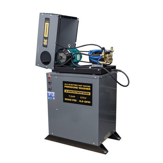 Nettoyeur haute pression à eau chaude de 3 000 PSI - 4,0 GPM avec moteur de 7,5 CV et pompe Triplex générale