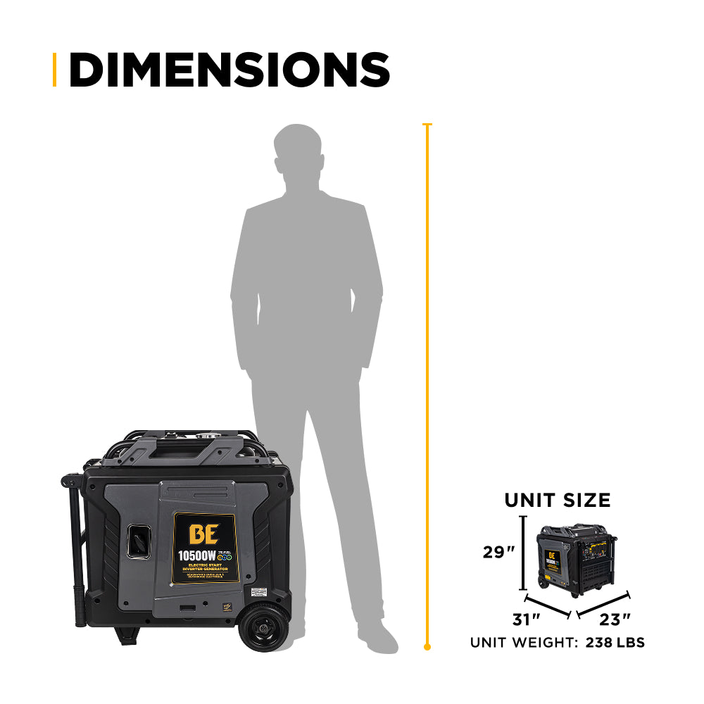 10,500 Watt Digital Inverter Generator - BE10500IT