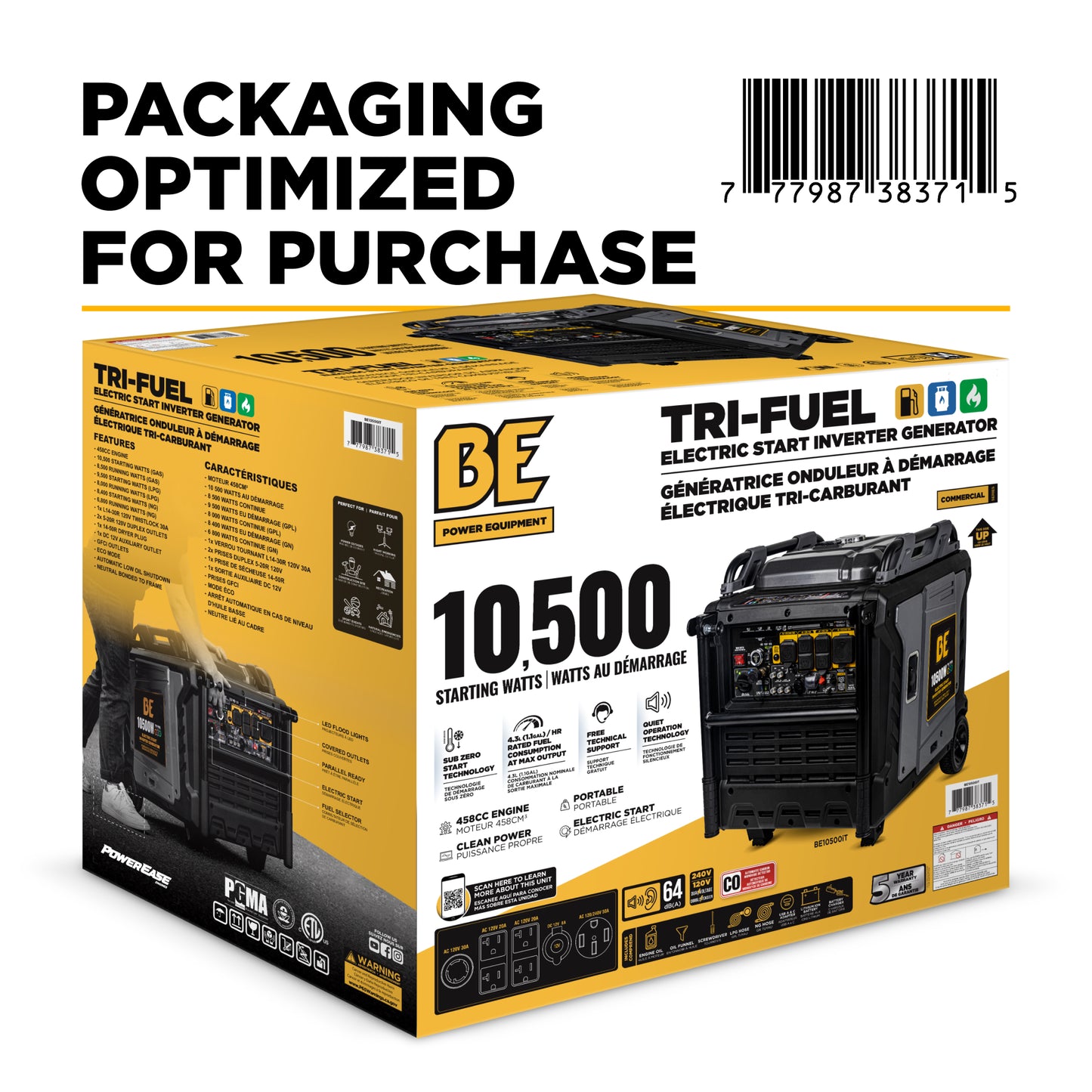 10,500 Watt Digital Inverter Generator - BE10500IT