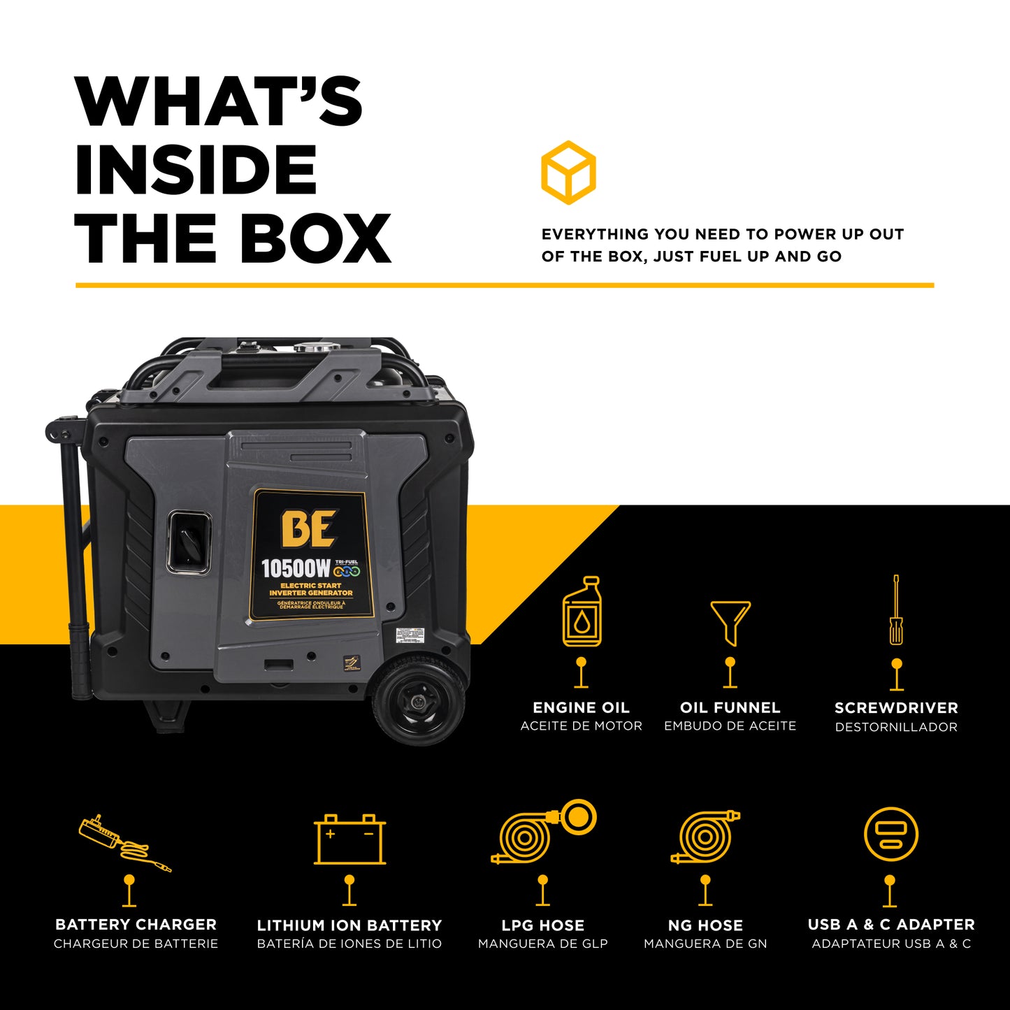 10,500 Watt Digital Inverter Generator - BE10500IT
