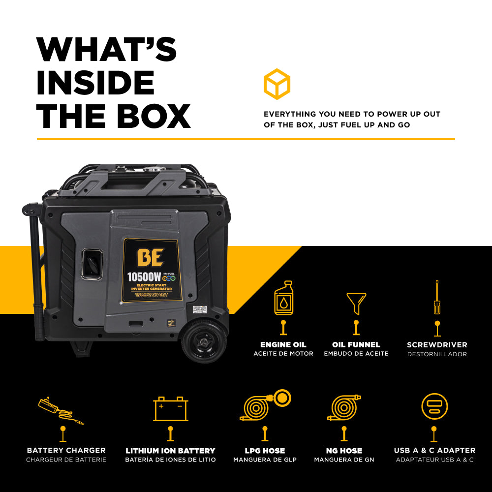 10,500 Watt Digital Inverter Generator - BE10500IT