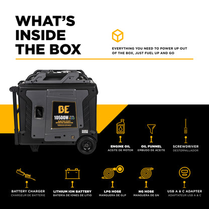 10,500 Watt Digital Inverter Generator - BE10500IT