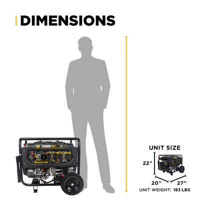 12,500 Watt Tri-Fuel Generator - BE12500T