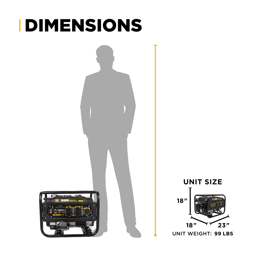3,800 Watt Generator - BE3800