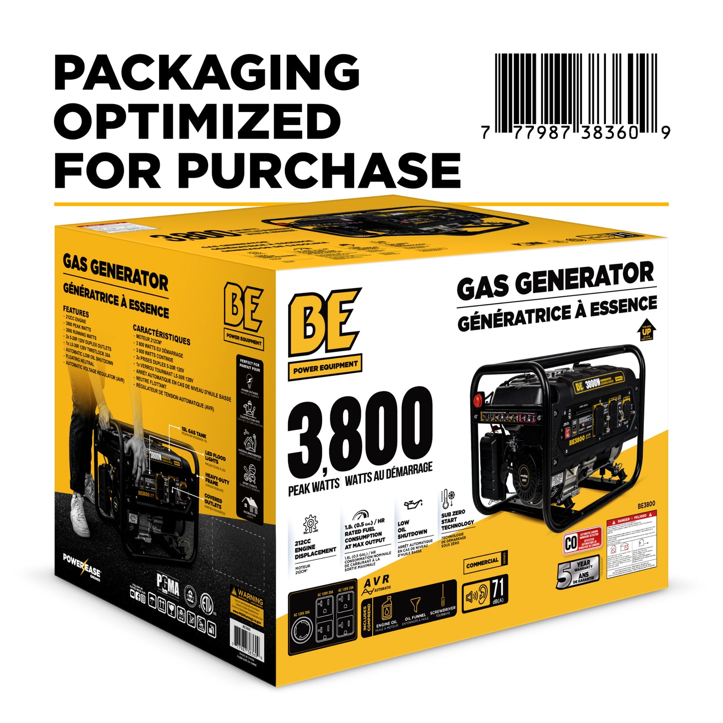 3,800 Watt Generator