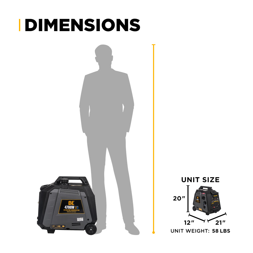 4,700 Watt Digital Inverter Generator - BE4700ID