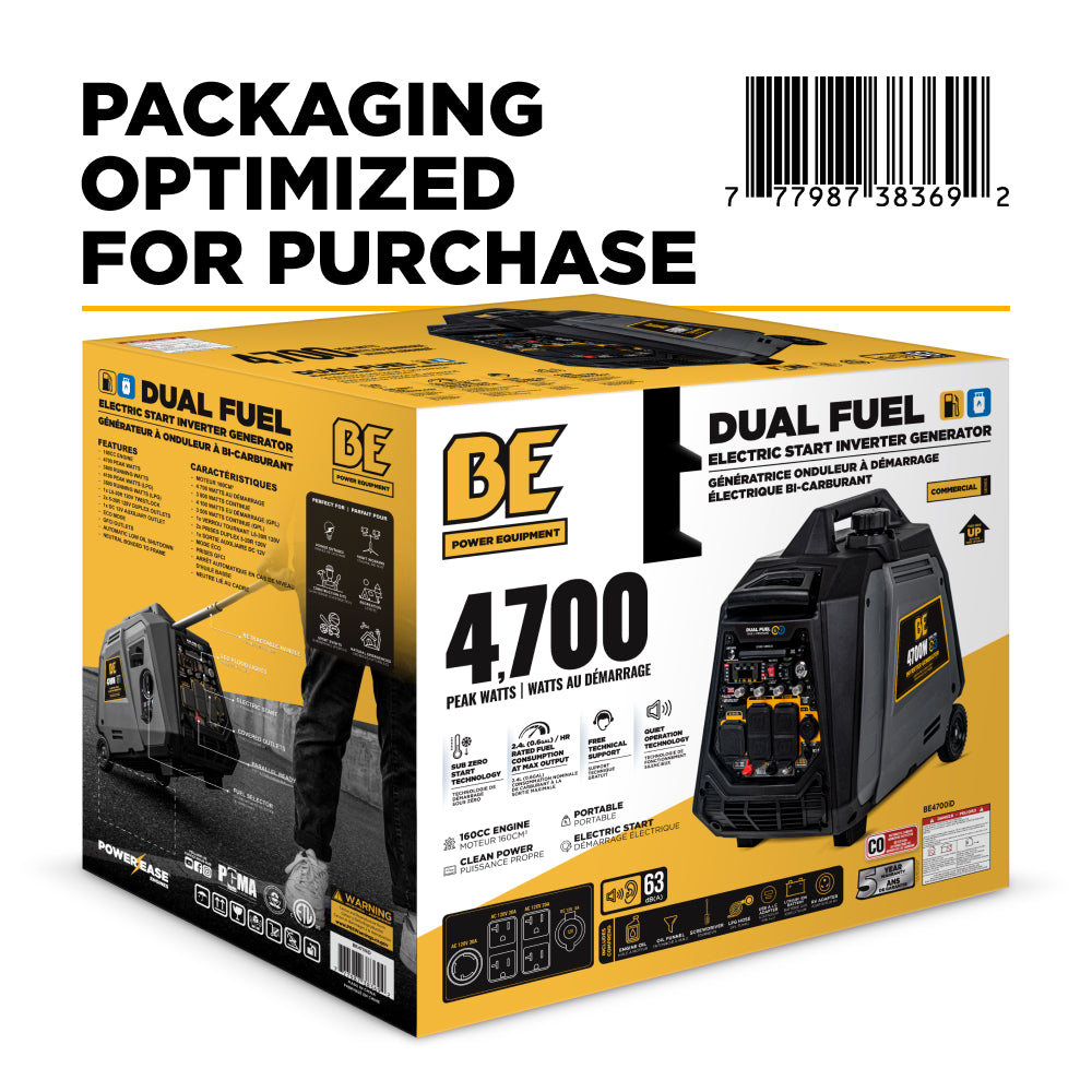 4,700 Watt Digital Inverter Generator - BE4700ID