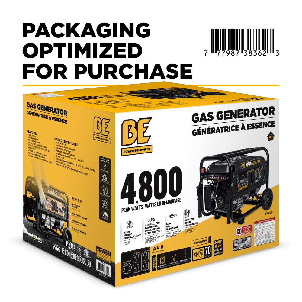 4,800 Watt Generator - BE4800