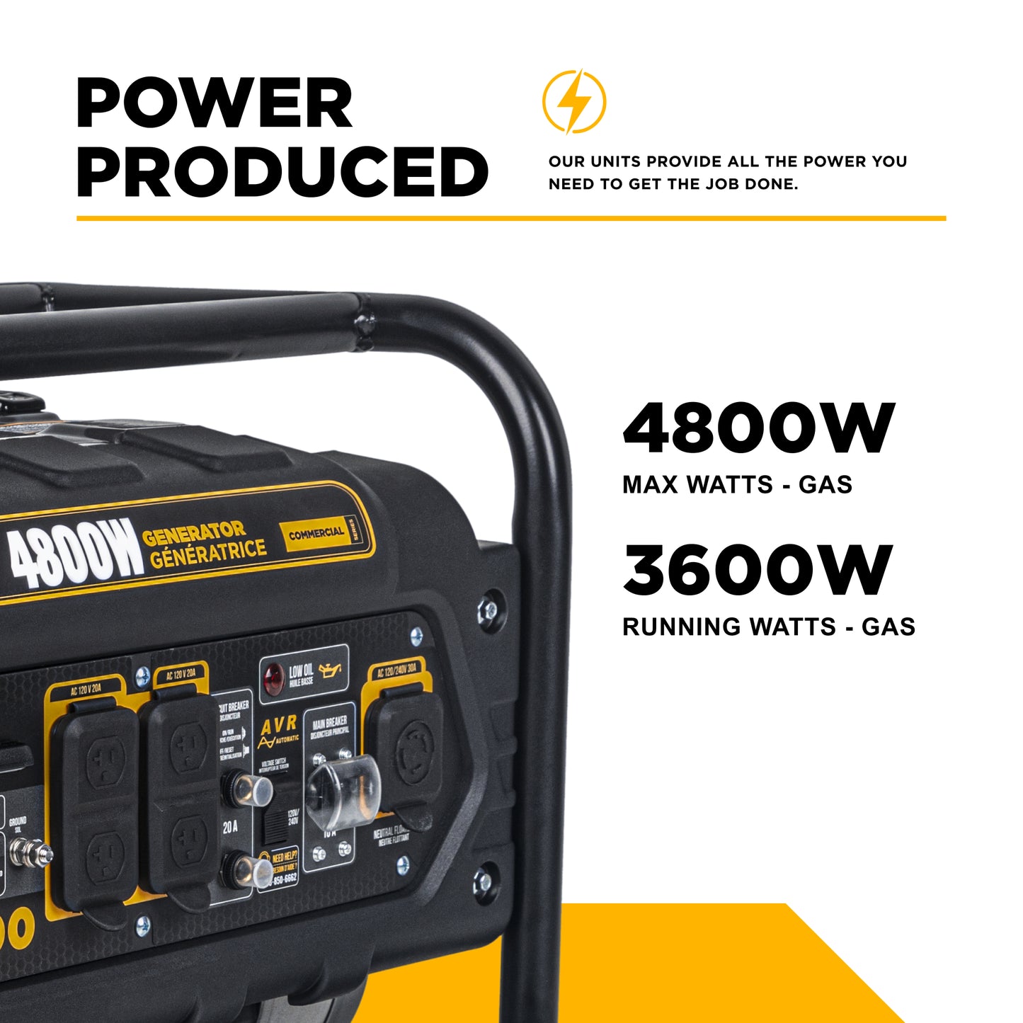 Générateur de 4 800 watts