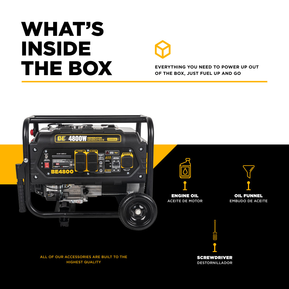 4,800 Watt Generator - BE4800