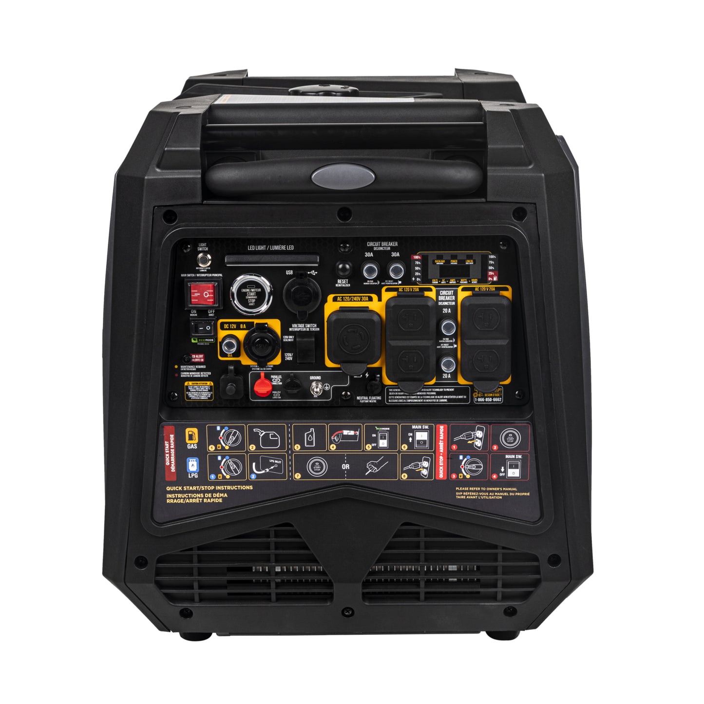 Générateur à onduleur numérique de 7 500 watts