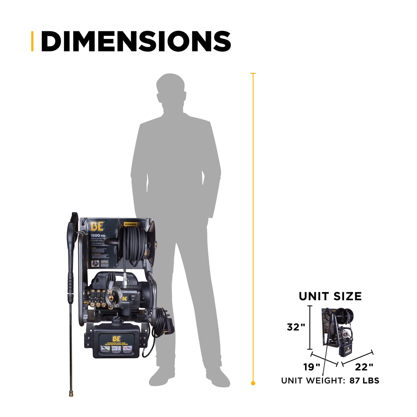 1,500 PSI 1.6 GPM 1.5 HP Electric Pressure Washer with Powerease Motor and Triplex Pump - P1515EPNW