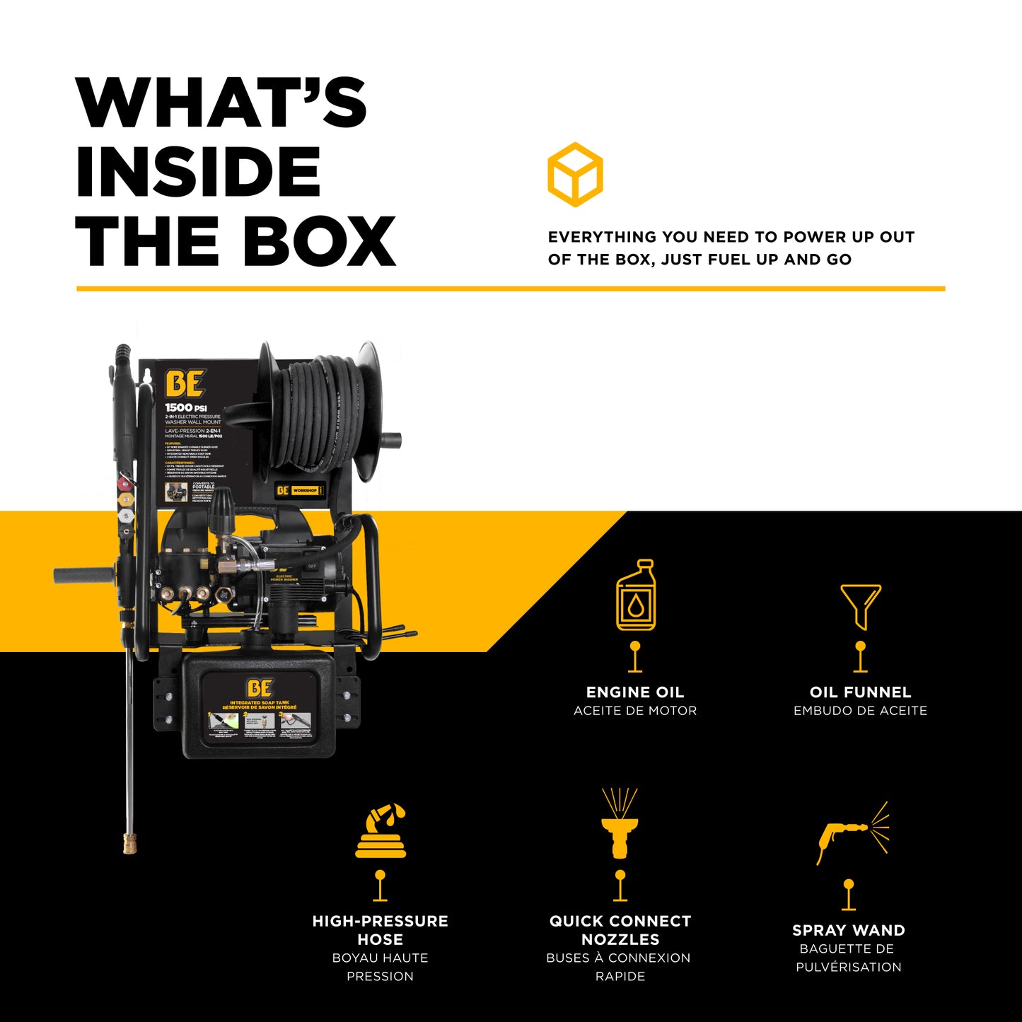 1,500 PSI 1.6 GPM 1.5 HP Electric Pressure Washer with Powerease Motor and Triplex Pump - P1515EPNW