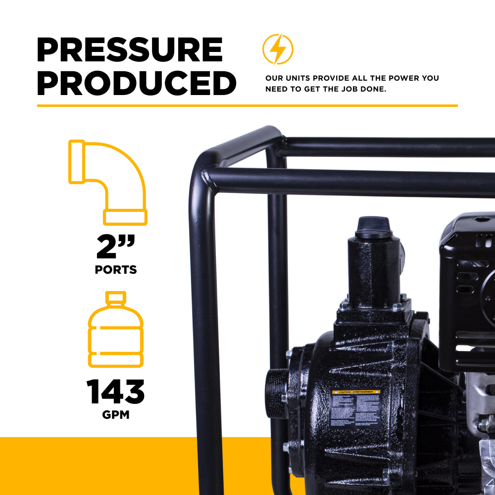 2" High-Pressure Water Transfer Pump with Honda GX390 Engine