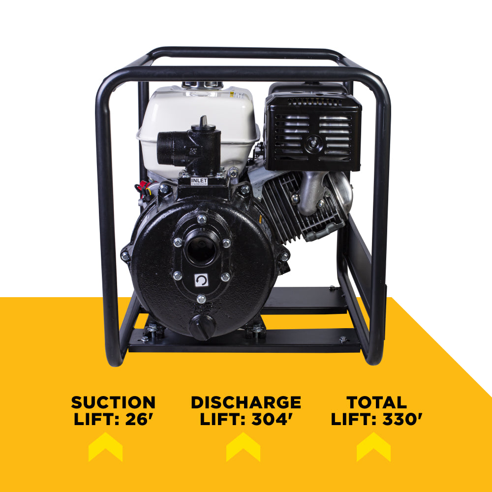 2" High-Pressure Water Transfer Pump with Honda GX390 Engine