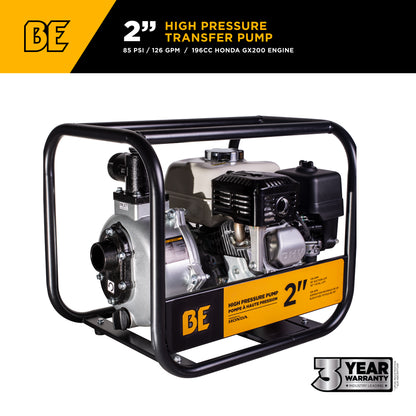 2" High-Pressure Water Transfer Pump with Honda GX200 Engine