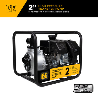 2" High-Pressure Water Transfer Pump with Kohler SH270 Engine