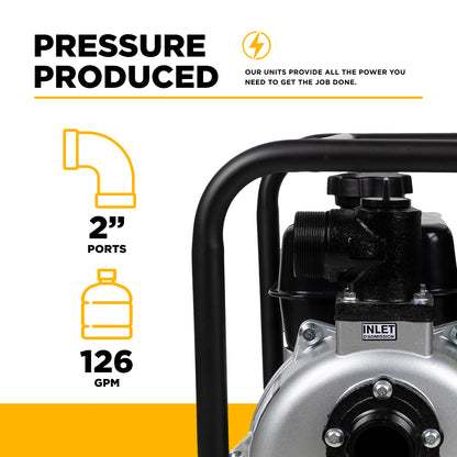 2" High-Pressure Water Transfer Pump with Kohler SH270 Engine