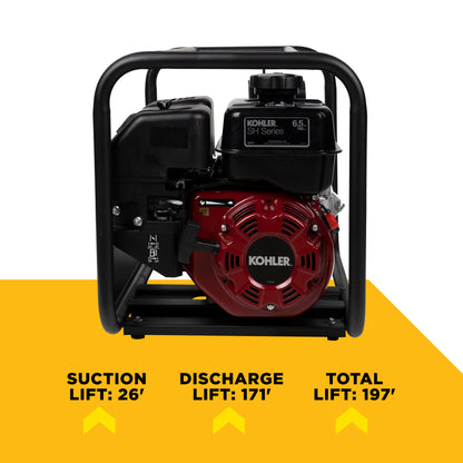 2" High-Pressure Water Transfer Pump with Kohler SH270 Engine