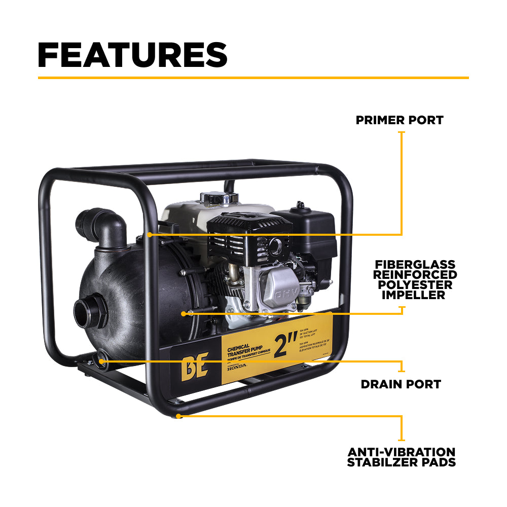 2" Chemical Transfer Pump with Honda GX200 Engine