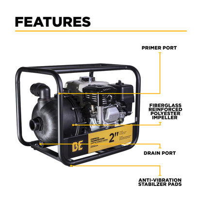 2" Chemical Transfer Pump with Honda GX200 Engine