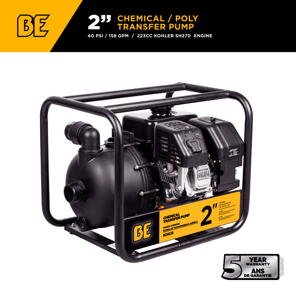 2" Chemical Transfer Pump with Kohler SH270 Engine