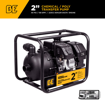 2" Chemical Transfer Pump with Kohler SH270 Engine
