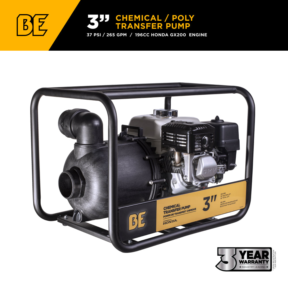 3" Chemical Transfer Pump with Honda GX200 Engine