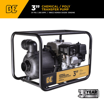 3" Chemical Transfer Pump with Honda GX200 Engine
