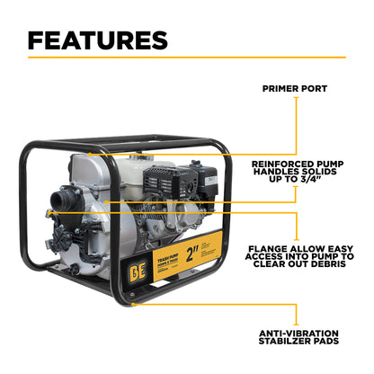 2" Trash Transfer Pump with Honda GX200 Engine