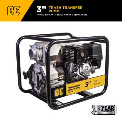 3"-Trash Transfer Pump with Honda GX390 Engine