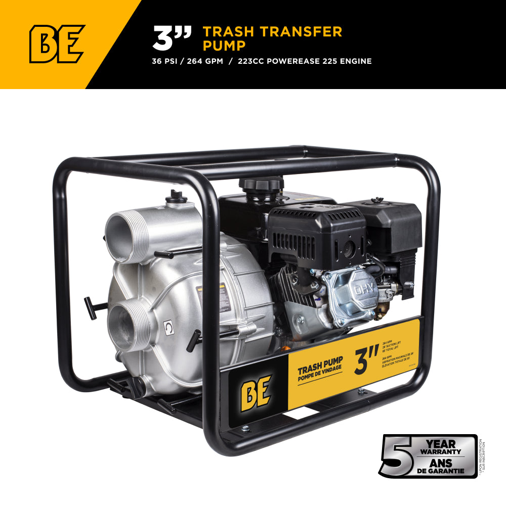 3" Semi-Trash Transfer Pump with Powerease 225 Engine