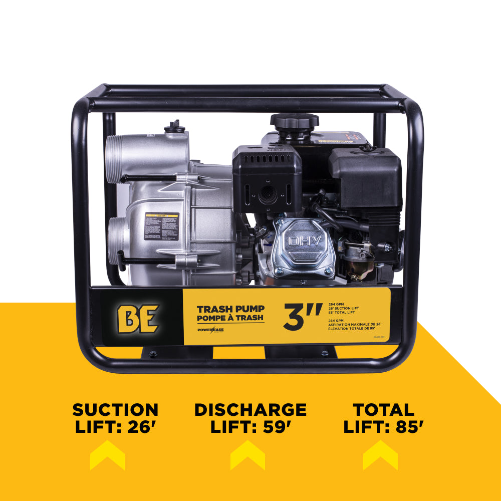 3" Semi-Trash Transfer Pump with Powerease 225 Engine