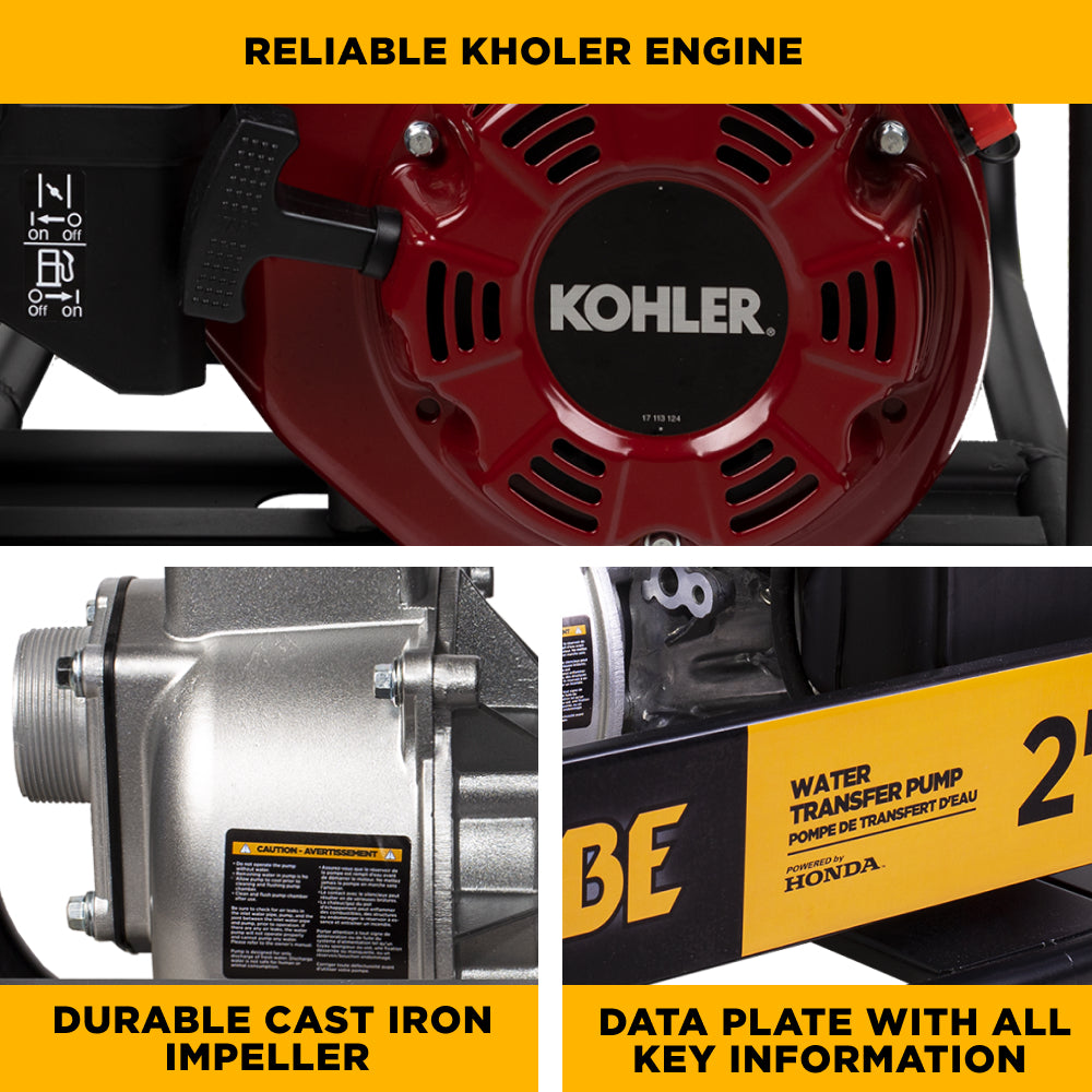 2" Water Transfer Pump with Kohler SH270 Engine